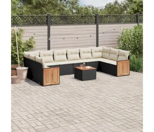 11-Osaline Aiadiivani Komplekt Patjadega, Must, Polürotang