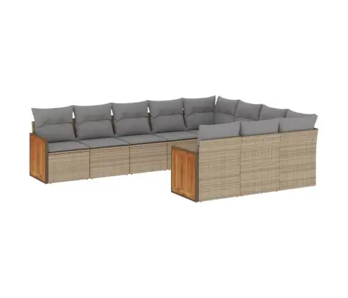 10-Osaline Aiadiivani Komplekt Patjadega, Beež, Polürotang