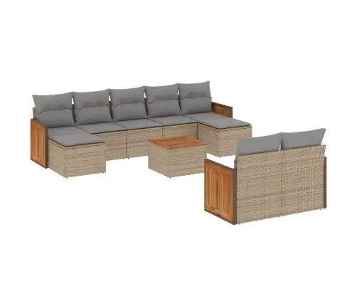 10-Osaline Aiadiivani Komplekt Patjadega, Beež, Polürotang