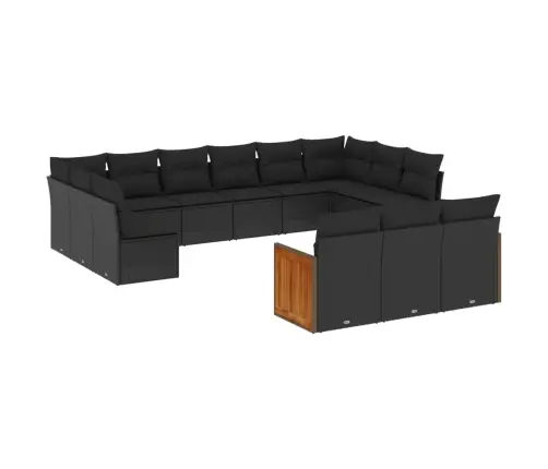 13-Daļīgs Dārza Dīvāna Komplekts Ar Matračiem, Pe Rotangpalma Vidaxl