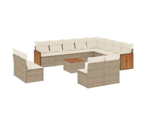 13-Osaline Aiadiivani Komplekt Patjadega, Beež , Polürotang