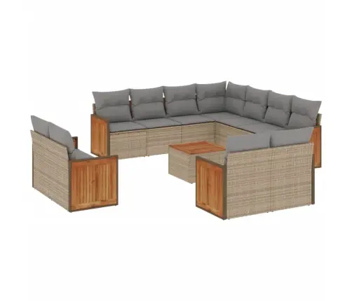 12-Osaline Aiadiivani Komplekt Patjadega, Beež, Polürotang