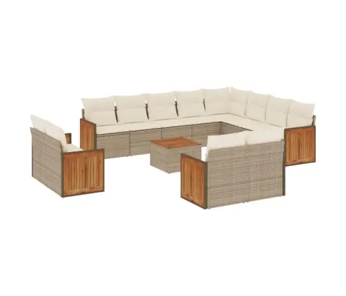 13-Osaline Aiadiivani Komplekt Patjadega, Beež , Polürotang