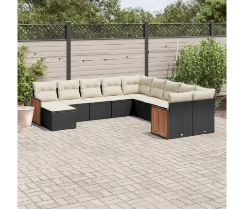 11-Osaline Aiadiivani Komplekt Patjadega, Must, Polürotang