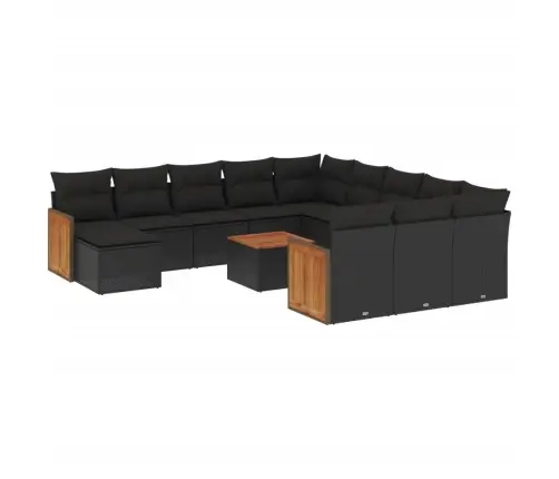 13-Daļīgs Dārza Dīvāna Komplekts Ar Matračiem, Pe Rotangpalma Vidaxl