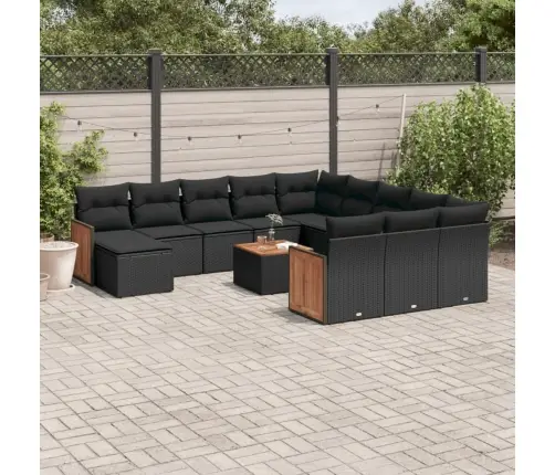 13-Daļīgs Dārza Dīvāna Komplekts Ar Matračiem, Pe Rotangpalma Vidaxl