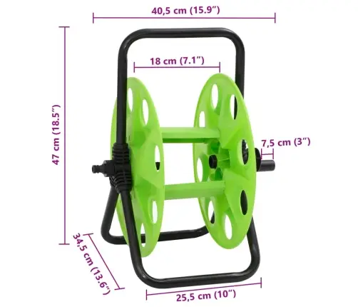 Vabalt Seisev Voolikurull, Roheline, 45 M Voolikule