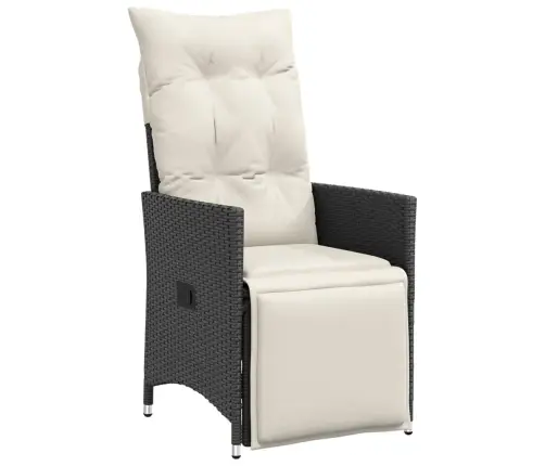 Sodo Komplektas Su Pagalvėlėmis, 9 Dalių, Juodas, Poliratanas