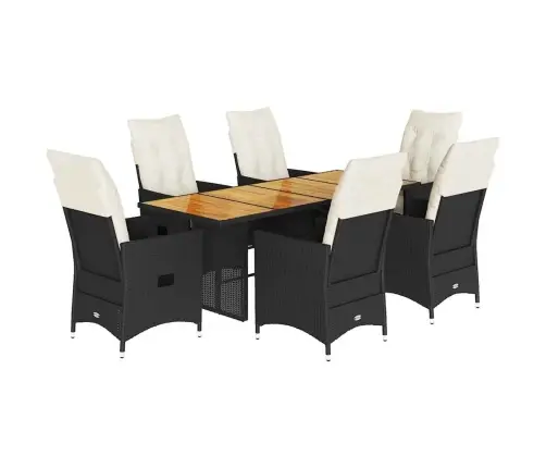 7-Daļīgs Dārza Mēbeļu Komplekts Ar Matračiem, Pe Rotangpalma Vidaxl