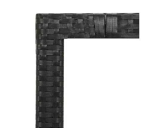 5-Daļīgs Dārza Mēbeļu Komplekts, Matrači, Melna Pe  Rotangpalma Vidaxl