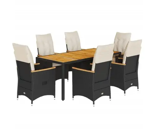 7-Daļīgs Dārza Mēbeļu Komplekts Ar Matračiem, Pe Rotangpalma Vidaxl