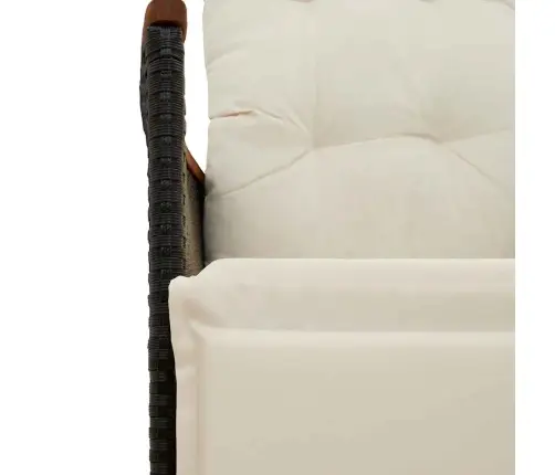 9-Osaline Aiamööbli Komplekt Patjadega, Must, Polürotang