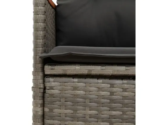 Sodo Komplektas Su Pagalvėlėmis, 7 Dalių, Pilkas, Poliratanas