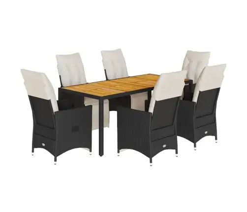 7-Daļīgs Dārza Mēbeļu Komplekts Ar Matračiem, Pe Rotangpalma Vidaxl