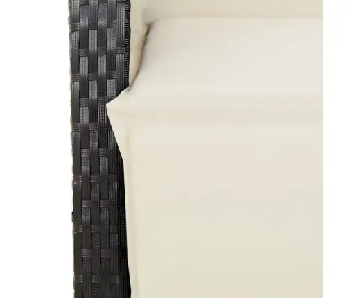 Sodo Komplektas Su Pagalvėlėmis, 7 Dalių, Juodas, Poliratanas