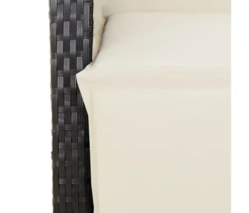 Sodo Komplektas Su Pagalvėlėmis, 9 Dalių, Juodas, Poliratanas