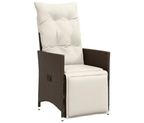 7-Daļīgs Bistro Mēbeļu Komplekts, Matrači, Brūna Pe Vidaxl