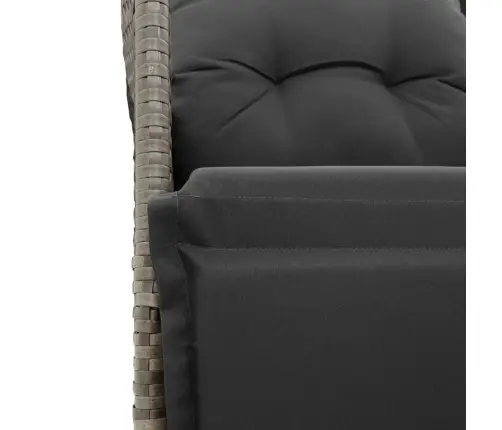 Bistro Komplektas Su Pagalvėlėmis, 7 Dalių, Pilkas, Poliratanas