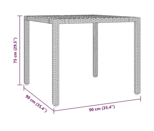 5-Osaline Aia Bistrookomplekt Patjadega, Must, Polürotang