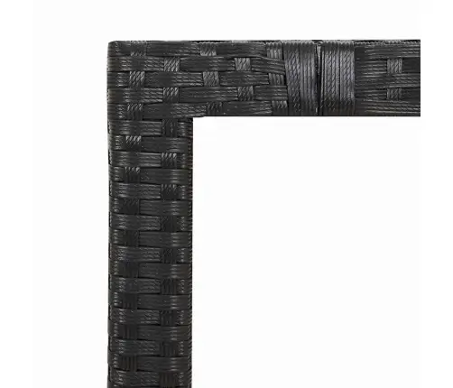 9-Daļīgs Bistro Mēbeļu Komplekts, Matrači, Melna Pe Rotangpalma Vidaxl