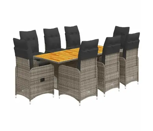 9-Osaline Aia Bistrookomplekt Patjadega, Hall, Polürotang