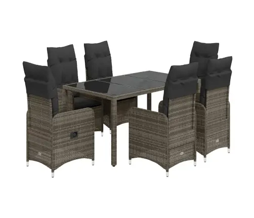 7-Osaline Aia Bistrookomplekt Patjadega, Hall, Polürotang