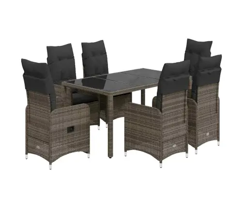 5-Osaline Aia Bistrookomplekt Patjadega, Hall, Polürotang