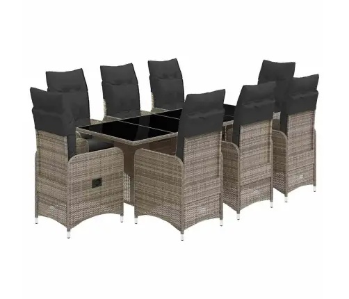 9-Osaline Aia Bistrookomplekt Patjadega, Hall, Polürotang