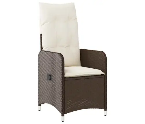 3-Daļīgs Bistro Mēbeļu Komplekts Ar Matračiem, Pe Rotangpalma Vidaxl