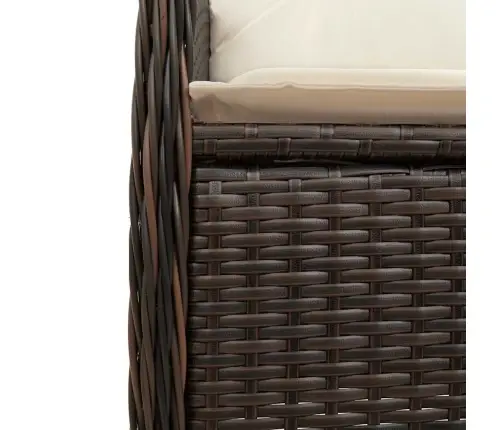 3-Daļīgs Bistro Mēbeļu Komplekts Ar Matračiem, Pe Rotangpalma Vidaxl