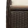 5-Daļīgs Bistro Mēbeļu Komplekts, Matrači, Brūna Pe Rotangpalma Vidaxl