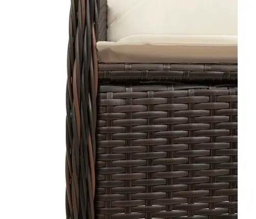 9-Osaline Aia Bistrookomplekt Patjadega, Pruun, Polürotang