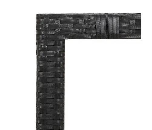 9-Daļīgs Bistro Mēbeļu Komplekts, Matrači, Melna Pe Rotangpalma Vidaxl