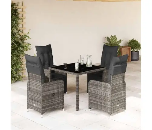 5-Osaline Aia Bistrookomplekt Patjadega, Hall, Polürotang