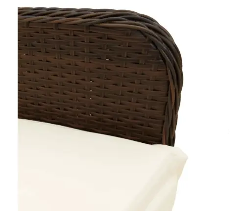 5-Osaline Aia Bistrookomplekt Patjadega, Pruun, Polürotang