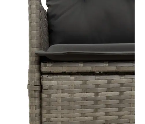 11-Daļīgs Bistro Mēbeļu Komplekts, Matrači, Pelēks Pe Vidaxl