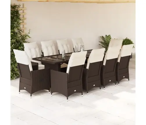 11-Osaline Aia Bistrookomplekt Patjadega, Pruun, Polürotang