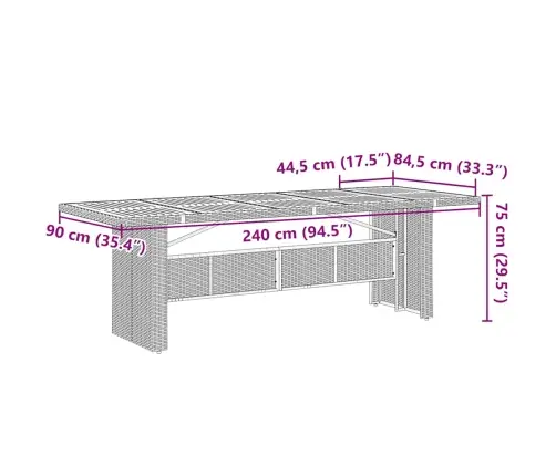 11Daļīgs Bistro Mēbeļu Komplekts, Matrači, Melna Pe Rotangpalma Vidaxl