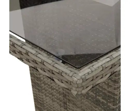 11-Daļīgs Bistro Mēbeļu Komplekts, Matrači, Pelēks Pe Vidaxl