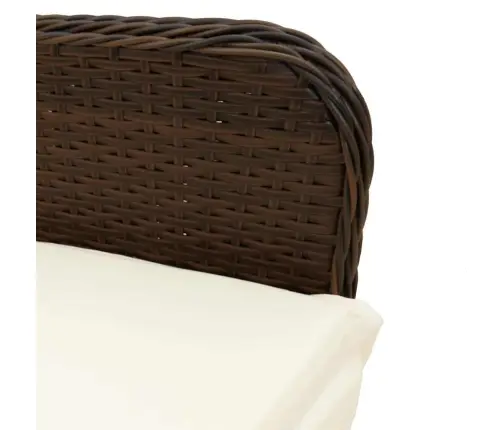 Bistro Komplektas Su Pagalvėlėmis, 9 Dalių, Rudas, Poliratanas