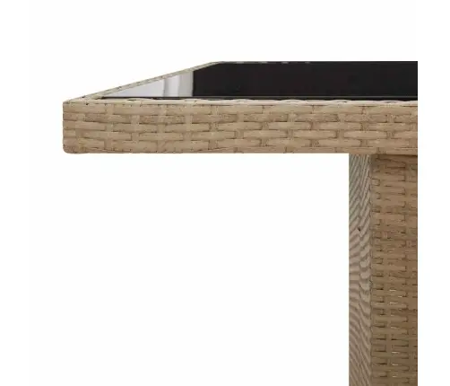 9-Daļīgs Bistro Mēbeļu Komplekts, Matrači, Bēša Pe Rotangpalma Vidaxl