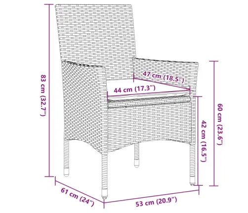 Sodo Komplektas, 3 Dalių, Juodas, Poliratanas Ir Stiklas