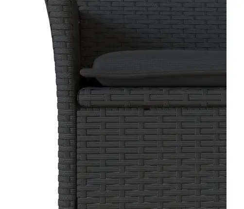 5-Daļīgs Dārza Mēbeļu Komplekts, Matrači, Melna Pe Rotangpalma Vidaxl