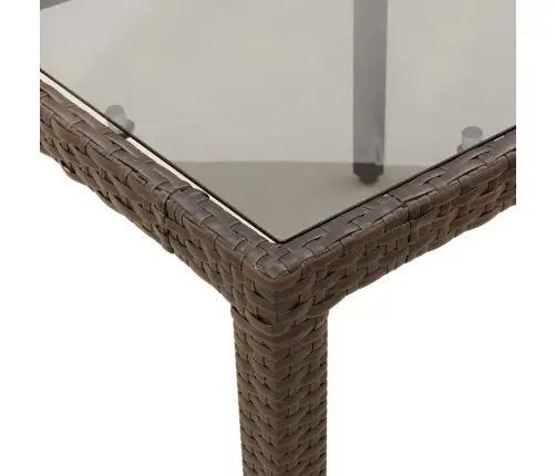 7-Osaline Aia Söögimööbli Komplekt Patjadega, Pruun