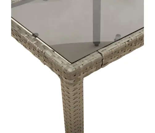 3-Osaline Aiamööbli Komplekt Patjadega, Hall, Polürotang/Klaas