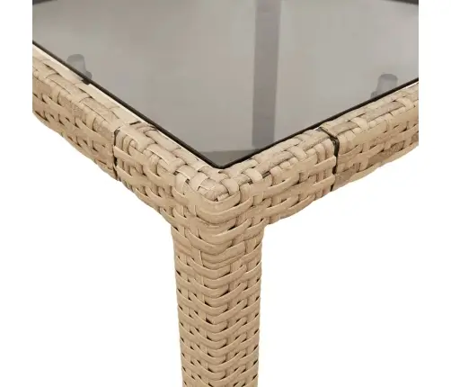 5-Daļīgs Dārza Mēbeļu Komplekts, Matrači, Bēša Pe Rotangpalma Vidaxl