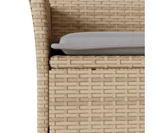 9-Daļīgs Dārza Mēbeļu Komplekts, Matrači, Bēša Pe Rotangpalma Vidaxl