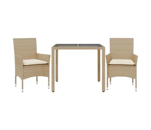 Sodo Komplektas, 3 Dalių, Smėlio, Poliratanas Ir Stiklas