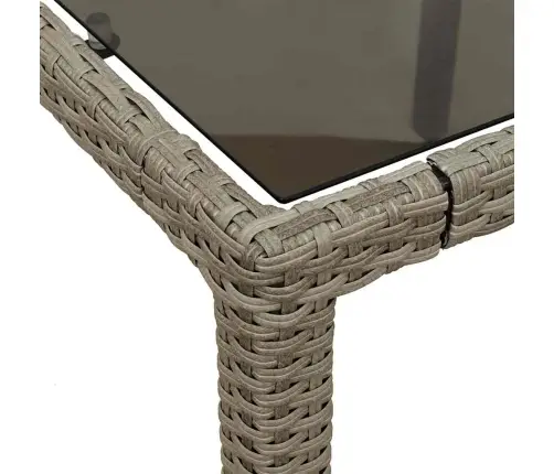 Sodo Komplektas, 3 Dalių, Šviesiai Pilkas, Poliratanas/Stiklas