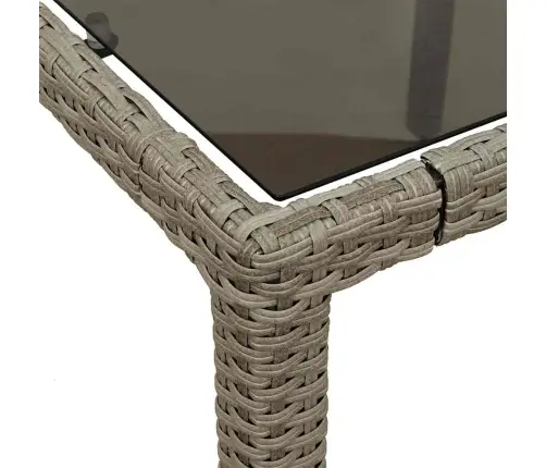 5-Osaline Aiamööbli Komplekt Patjadega, Hall, Polürotang/Klaas